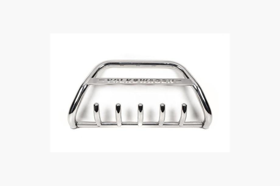 Volkswagen T5 Multivan 2003–2010 Paraurti Anteriore WT003 (Acciaio Inox) 60mm, con scritta Foto 2
