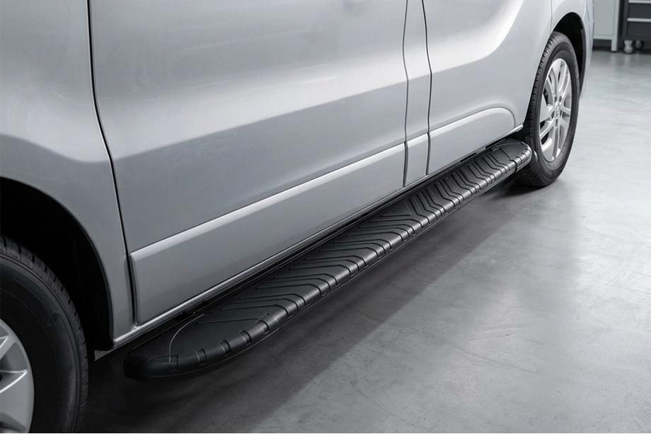Nissan Primastar 2002-2014 Pedane Laterali Bosphorus Black (2 pz, Alluminio) Image