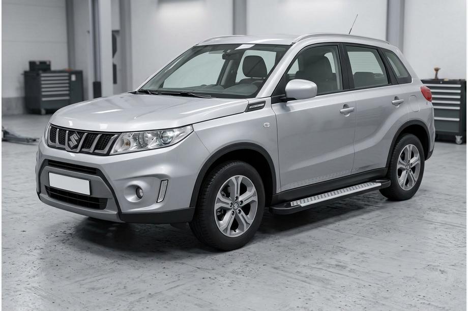 Suzuki Vitara 2015- Pedane laterali Allmond Grey (2 pz, alluminio) Image