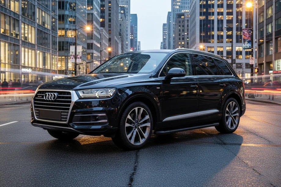 Audi Q7 2015–2026 Pedane Laterali Allmond Black (2 pz, Alluminio) Image