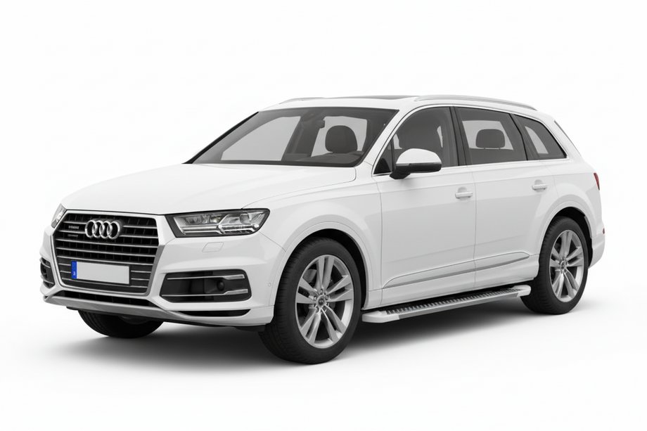 Audi Q7 2015–2026 Pedane Laterali Allmond White (2 pz, Alluminio) Image