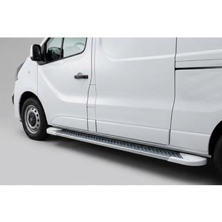 Pedane Laterali Allmond White (2 pz, Alluminio) Opel Vivaro 2015-2019 foto 1