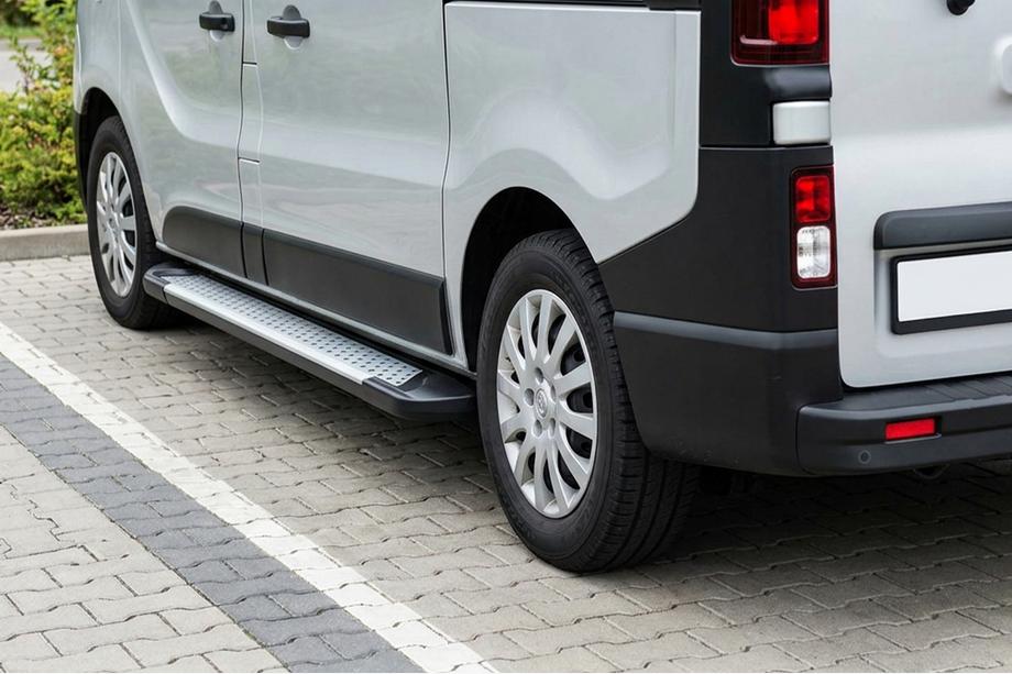 Renault Trafic 2015- Pedane laterali Allmond Grey (2 pz, alluminio) Image