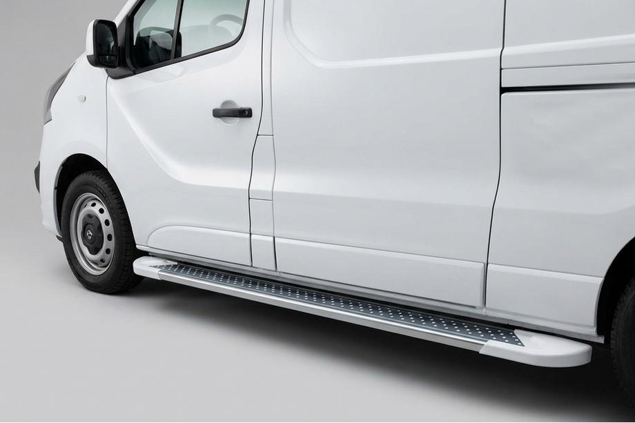 Renault Trafic 2015- Pedane Laterali Allmond White (2 pz, Alluminio) Image