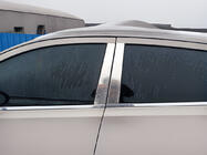 Nissan Qashqai 2007-2010 Coperture Montanti Porta Cromate (4 pz, Acciaio Inox) +2, OmsaLine - Acciaio Inox Italiano foto 3