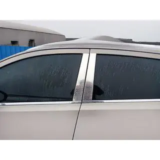 Coperture Montanti Porta Cromate (4 pz, Acciaio Inox) Nissan Qashqai 2007-2010 foto 3