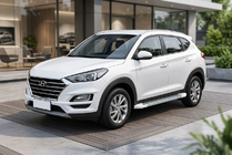 Hyundai Tucson TL 2016-2021 Pedane Laterali Allmond White (2 pz, Alluminio) foto 1