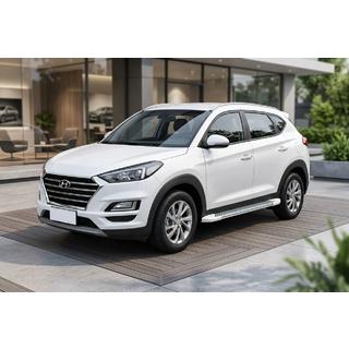 Pedane Laterali Allmond White (2 pz, Alluminio) Hyundai Tucson TL 2016-2021 foto 1