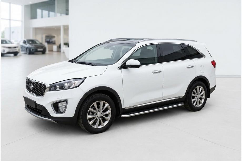Kia Sorento III UM 2014-2020 Pedane Laterali Maydos V1 (2 pz, Alluminio e Acciaio Inox) Image