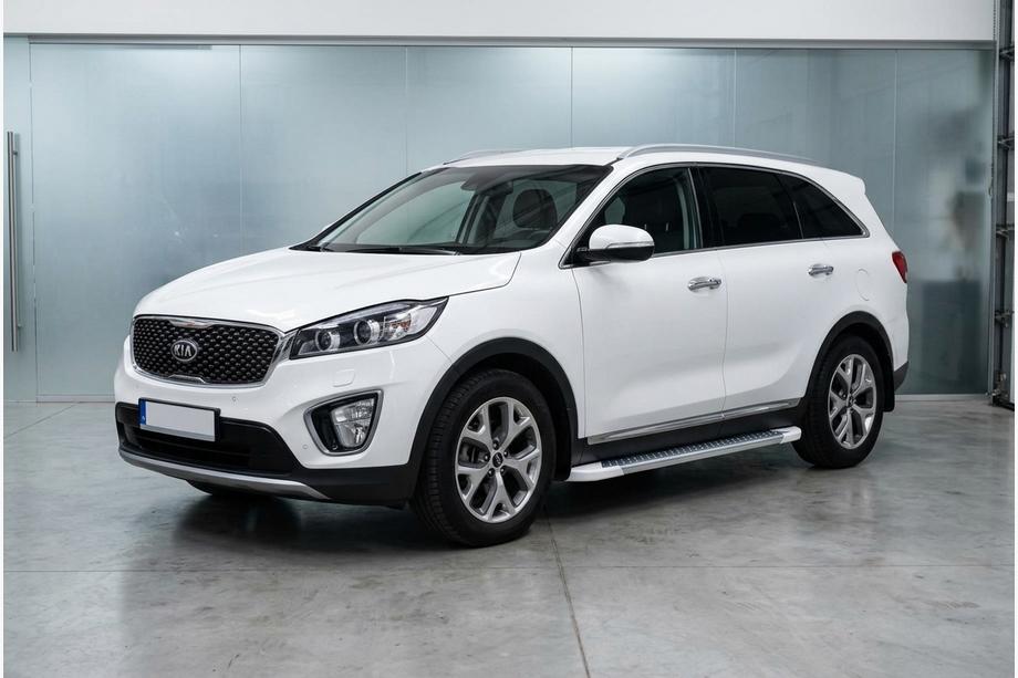 Kia Sorento III UM 2014-2020 Pedane Laterali Allmond White (2 pz, Alluminio) Image