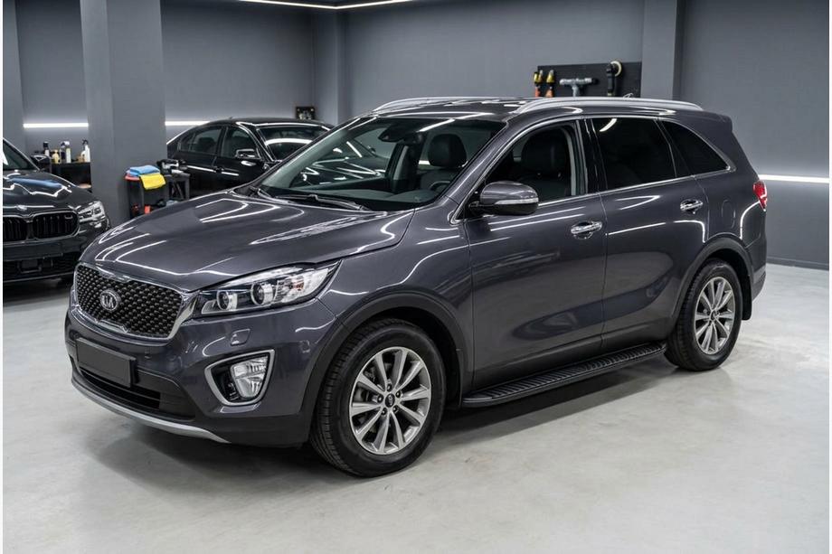 Kia Sorento III UM 2014-2020 Pedane Laterali Tayga Black (2 pz, Alluminio) Image