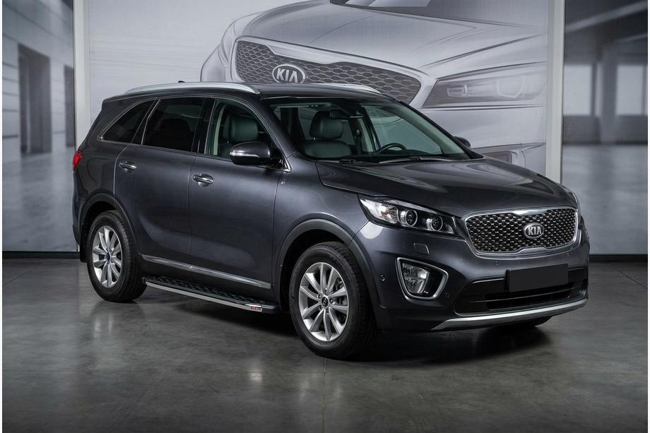 Kia Sorento III UM 2014-2020 Pedane Laterali BlackLine (2 pz, Alluminio) Image