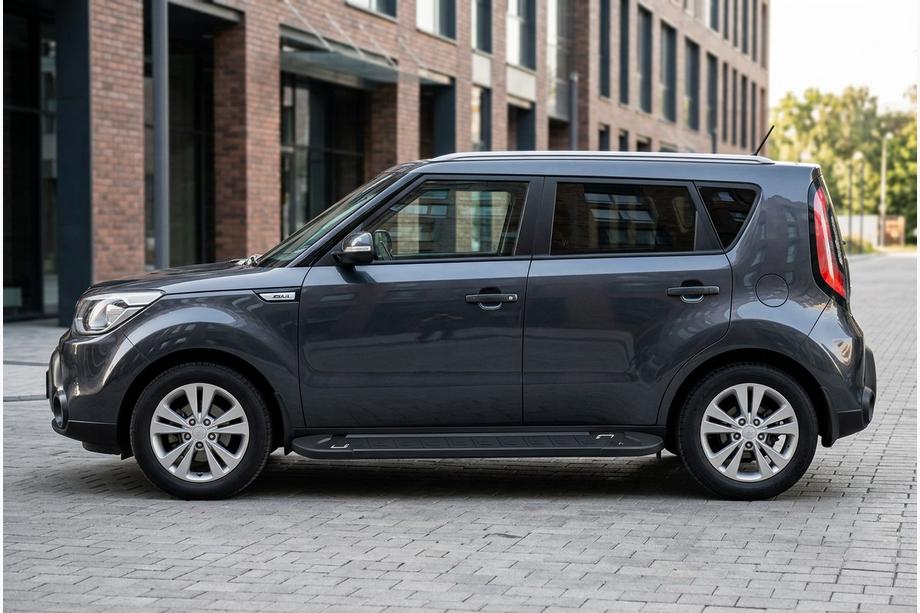 Kia Soul II 2013-2018 Pedane Laterali RedLine Black (2 pz, Alluminio) Image