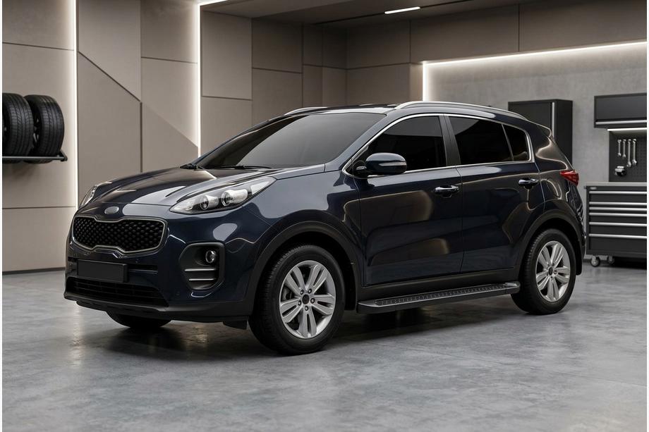 Kia Sportage 2015-2021 Pedane Laterali Allmond Black (2 pz, Alluminio) Image