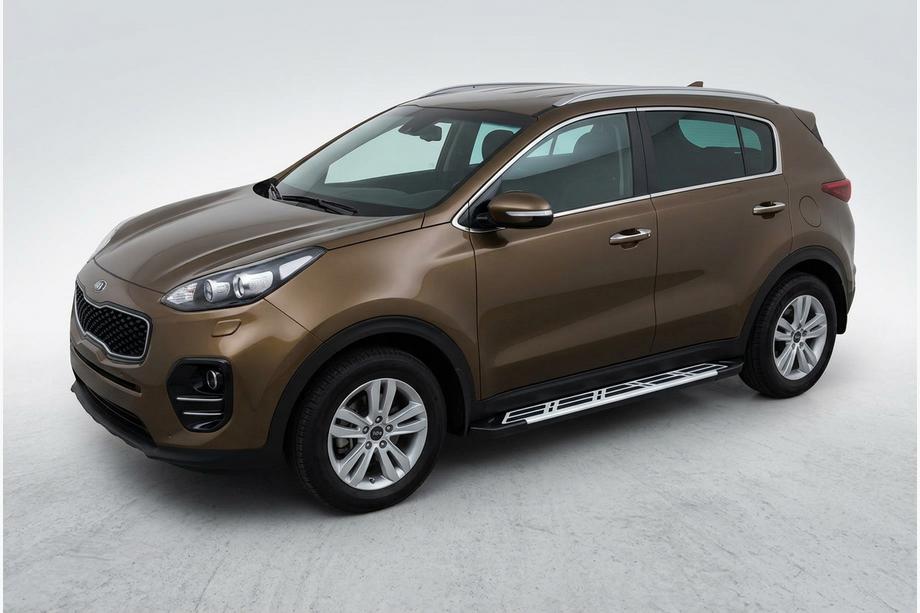 Kia Sportage 2015-2021 Pedane Laterali Sunrise (2 pz, Alluminio) Foto 1