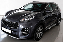 Kia Sportage 2015-2021 Pedane laterali Allmond Grey (2 pz, alluminio) foto 1