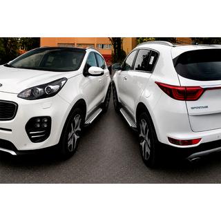 Pedane laterali Allmond Grey (2 pz, alluminio) Kia Sportage 2015-2021 foto 4