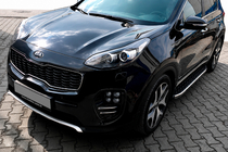 Kia Sportage 2015-2021 Pedane Laterali BlackLine (2 pz, Alluminio) foto 1