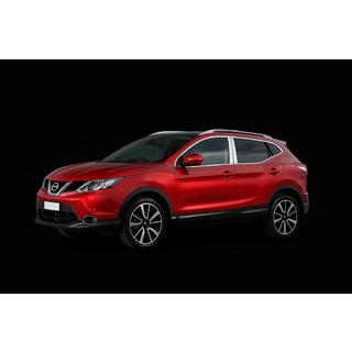Coperture Montanti Porta Cromate (4 pz, Acciaio Inox) Nissan Qashqai 2014-2021 foto 3