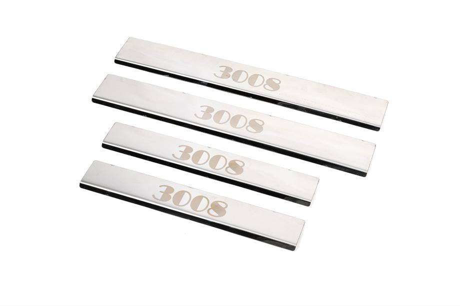 Peugeot 3008 2008-2016 Battitacco Carmos (4 pz, acciaio inox) Foto 3