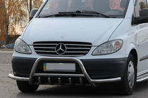 Mercedes Viano 2004-2014 Parabullbar WT003-Plus con Barre Laterali (Acciaio Inox) foto 3