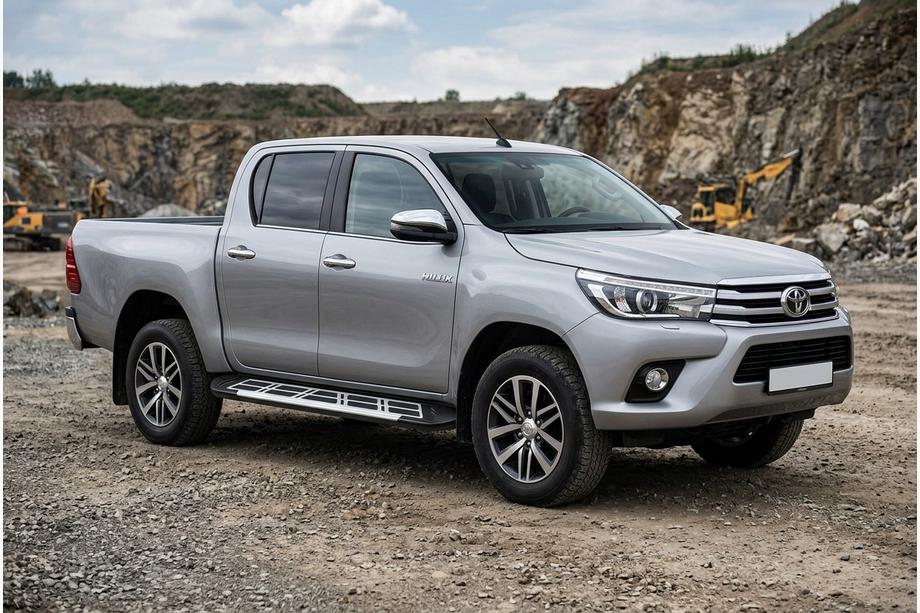 Toyota Hilux 2015- Pedane Laterali Sunrise (2 pz, Alluminio) Image