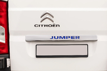 Citroen Jumper 2007-2025 Modanatura cromata sopra targa con LED blu (acciaio inox) foto 1
