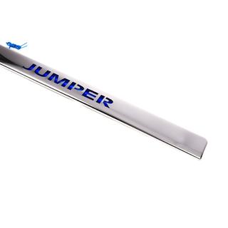 Modanatura cromata sopra targa con LED blu (acciaio inox) foto 3
