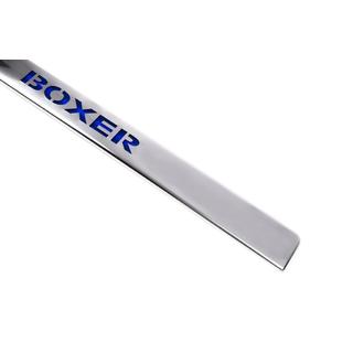 Modanatura cromata sopra targa con LED blu (acciaio inox) Peugeot Boxer 2006-2025 foto 3