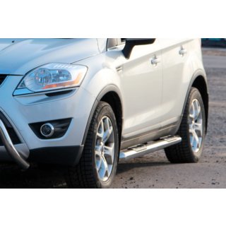 Tubi laterali dritti (2 pz, acciaio inox) Ford Kuga 2008-2013 foto 1