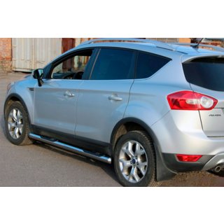 Tubi laterali dritti (2 pz, acciaio inox) Ford Kuga 2008-2013 foto 3