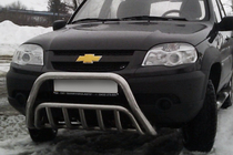 Chevrolet Niva 1998-2020 Parabullbar WT002 (Acciaio Inox) foto 1