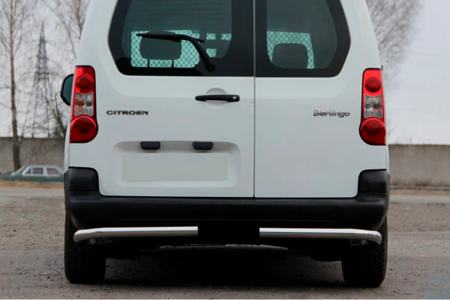 Peugeot Partner Tepee 2008-2018 Angolari Posteriori AK-003 (Acciaio Inox) Image