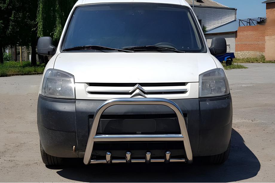 Peugeot Partner 1996-2008 Parabullbar WT003 (Acciaio Inox) 60 mm Foto 4