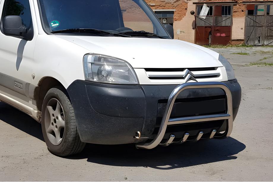 Peugeot Partner 1996-2008 Parabullbar WT003 (Acciaio Inox) 60 mm Foto 3