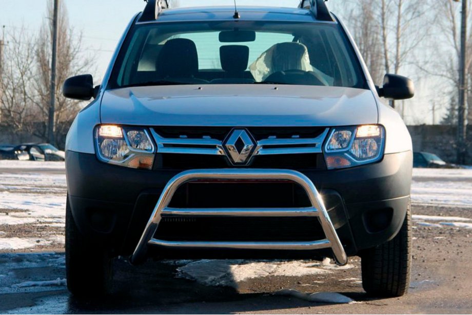 Renault Duster 2008–2017 Protezione Anteriore WT022 Acciaio Inox Image