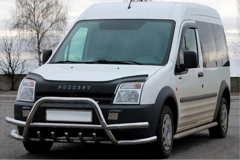 Ford Connect 2002–2006 Parabulloni con Doppio Tubo WT004-Plus (Acciaio Inox) Image