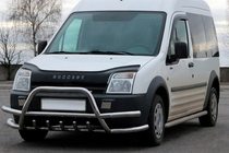 Ford Connect 2006–2009 Parabullbar con doppie barre WT003-Plus-2 (acciaio inox) foto 2
