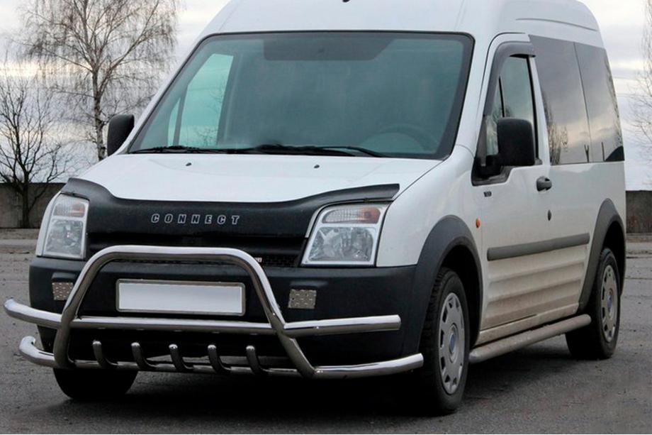Ford Connect 2006–2009 Parabullbar con doppie barre WT003-Plus-2 (acciaio inox) Foto 2