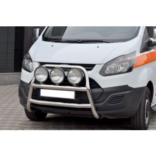 Protezione Anteriore WT022 (Acciaio Inox) Ford Custom 2013-2022 foto 2