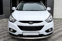 Hyundai IX-35 2010-2015 Protezione Anteriore ST008 (Acciaio Inox) foto 1