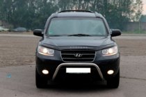 Hyundai Santa Fe 2 2006-2012 Protezione Anteriore WT007 (Acciaio Inox) foto 3