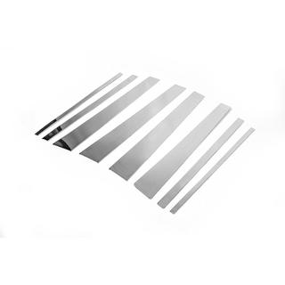 Modanature Montanti Porta in Acciaio Inox (8 pz) Toyota Land Cruiser Prado 120 2002-2009 foto 3