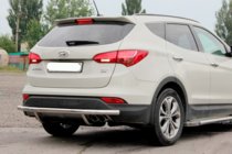 Hyundai Santa Fe 3 2012-2018 Barra Posteriore AK002 (Acciaio Inox) foto 2