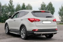 Hyundai Santa Fe 3 2012-2018 Barra Posteriore AK002 (Acciaio Inox) foto 3