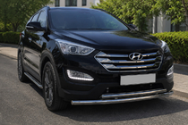 Hyundai Santa Fe 3 2012-2018 Protezione Anteriore ST014 (Acciaio Inox) foto 1