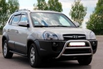 Hyundai Tucson JM 2004- Protezione Anteriore WT022 (Acciaio Inox) foto 3