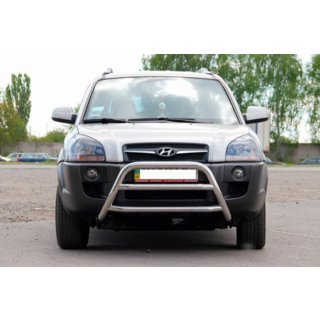 Protezione Anteriore WT022 (Acciaio Inox) Hyundai Tucson JM 2004- foto 2