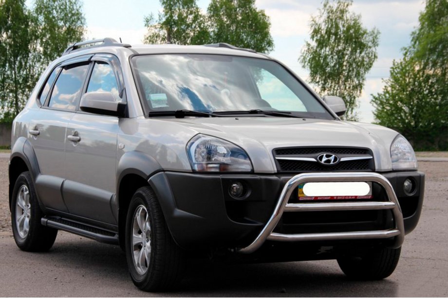 Hyundai Tucson JM 2004- Protezione Anteriore WT022 (Acciaio Inox) Foto 3