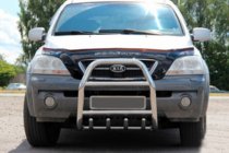 Kia Sorento I BL 2002-2009 Protezione Anteriore QT007 (Acciaio Inox) foto 1